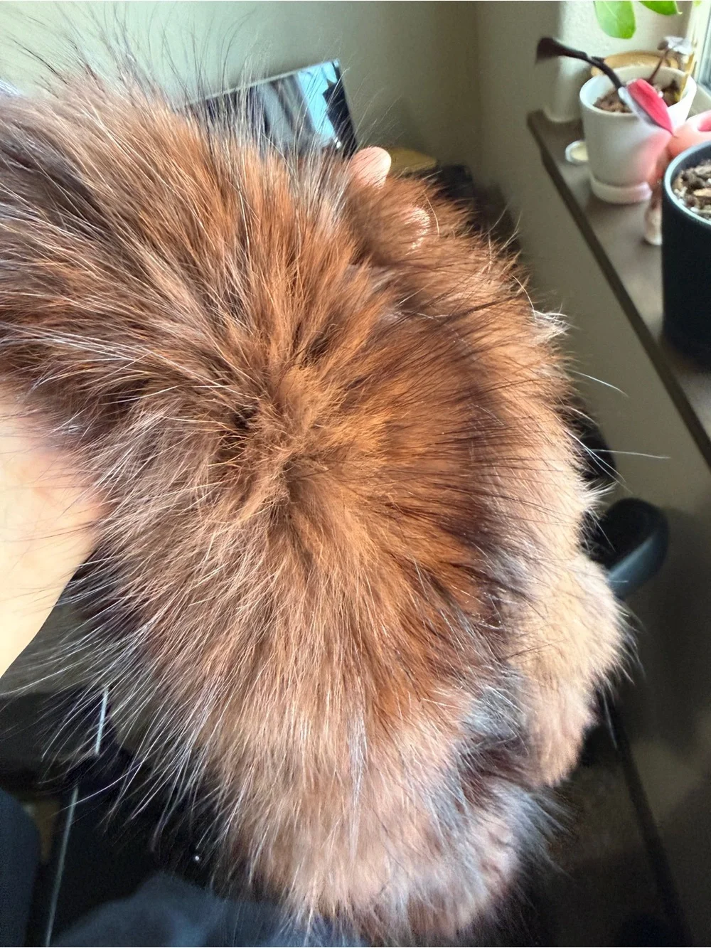 Vintage Genuine Brown Animal Fur Boa Scarf Stole – Extra Long 108” / 9 Ft